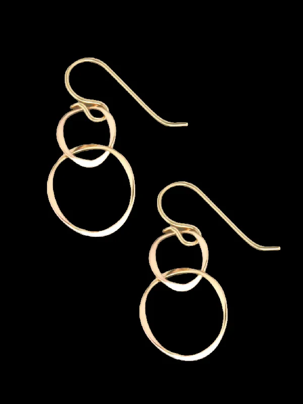 stunning multi-stone earrings for weddings-Link Circle Drops