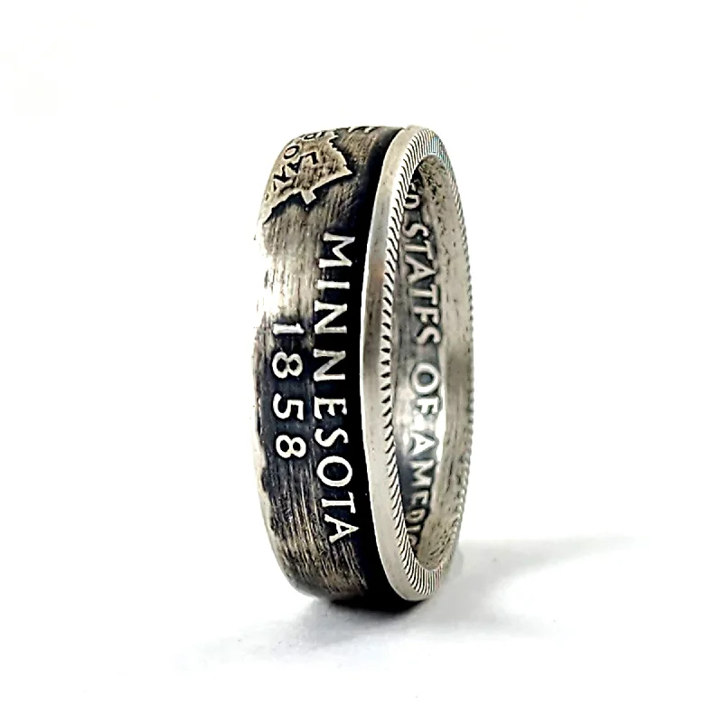 unique gemstone rings for fashion lovers -90% Silver Minnesota Quarter Ring