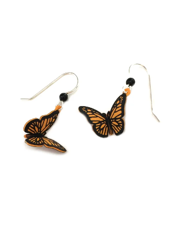 classic silver hoop earrings for casual outfits-Monarch Butterfly Dangles by Sienna Sky