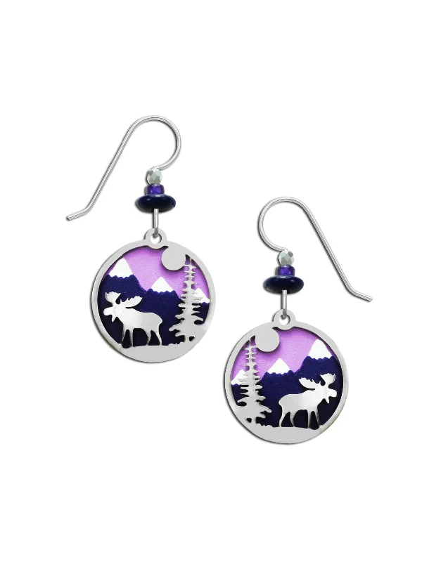 trendy shell earrings for beach vacations-Moose in the Woods Earrings by Sienna Sky