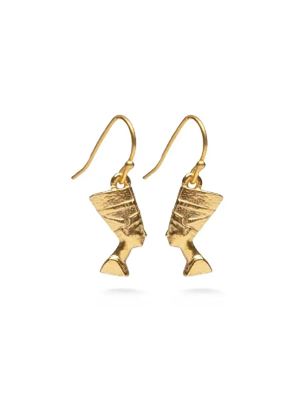 chic crystal-encrusted earrings for a glamorous look-Queen Nefertiti Dangles by Museum Reproductions