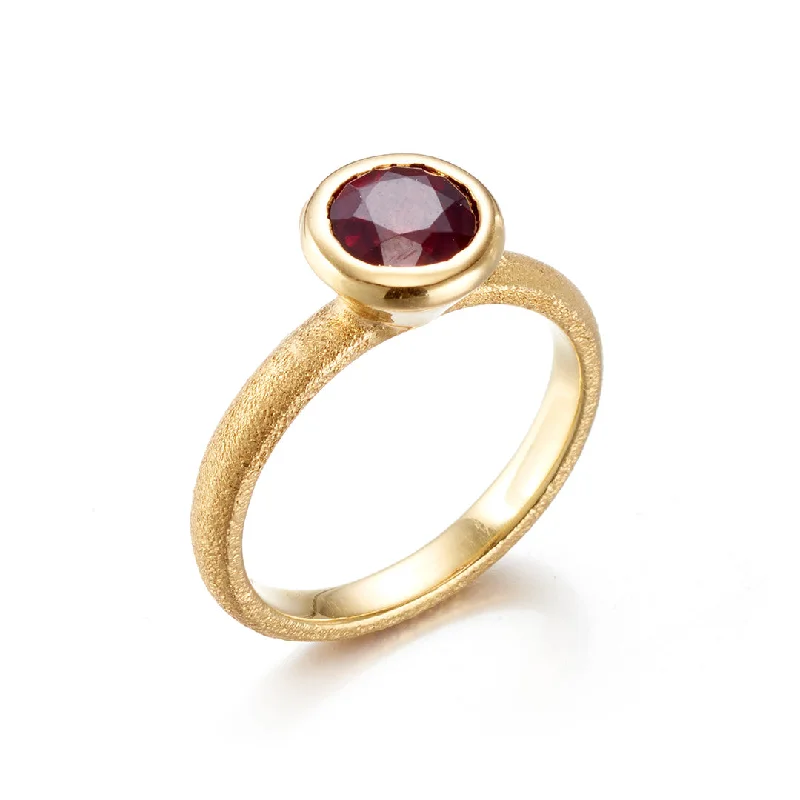 classic wedding rings with sapphire stones -Rhodolite Garnet Aspen Ring