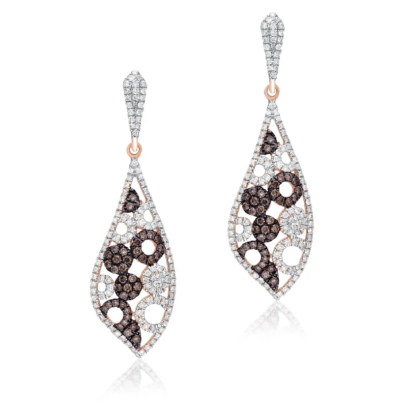 affordable statement earrings for everyday use-Rose Gold Coco & White Diamond Eternal Earrings