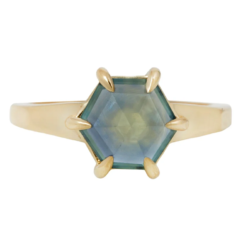 elegant rings with gemstone halos for modern brides -Sand Island Sapphire Ring