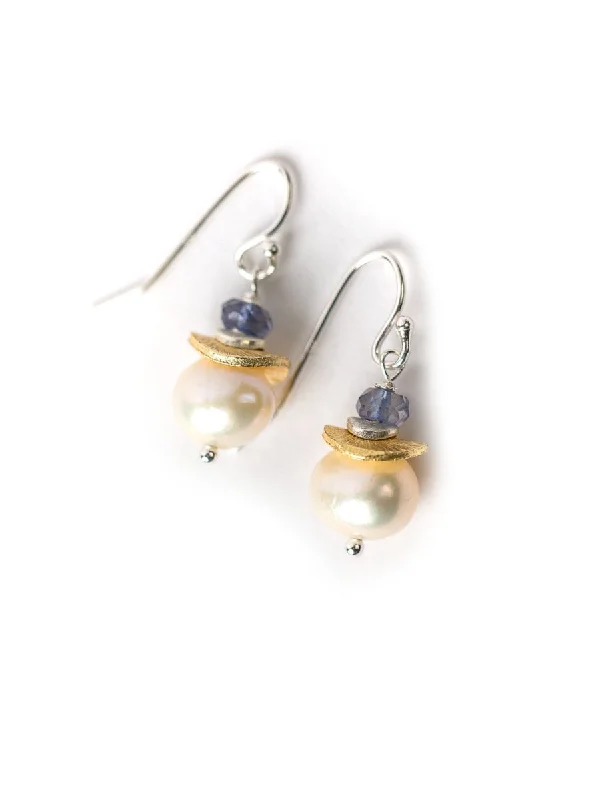 elegant twist earrings for fashion-forward looks-Seaside Pearl Beaded Dangles by Anne Vaughan