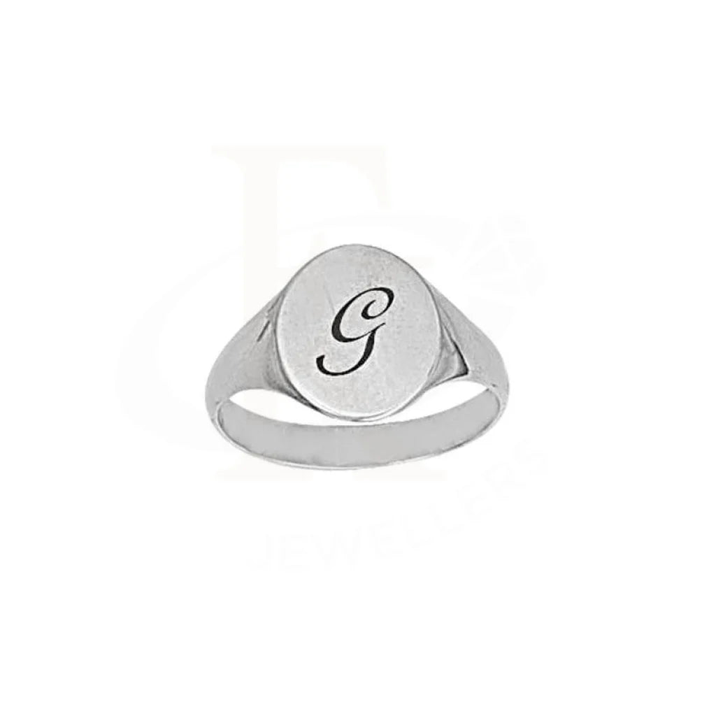 custom rings with emerald details for modern style -Silver 925 Letter Engraved Ring - FKJRN2055