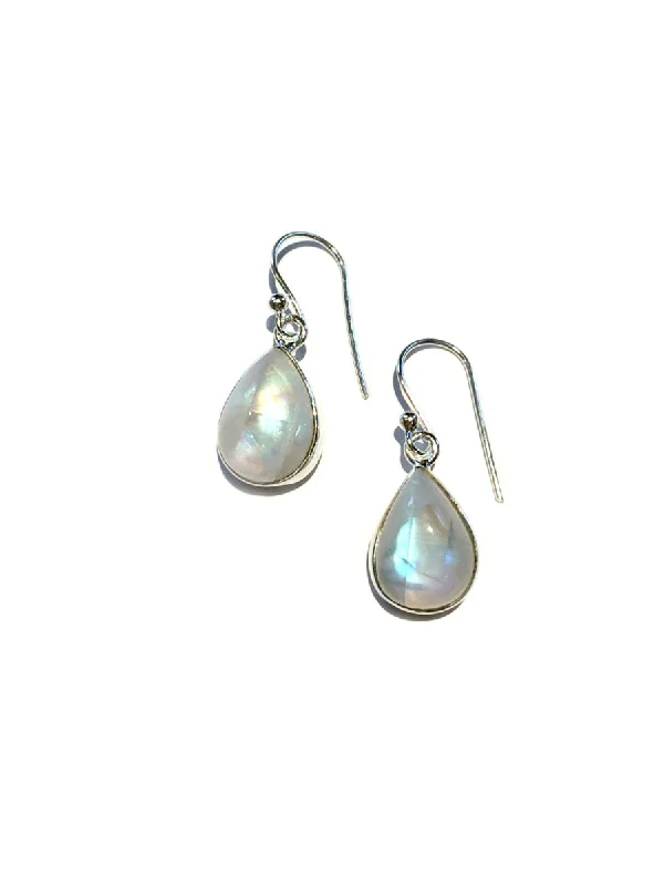 elegant chain earrings for a sophisticated look-Moonstone Teardrop Dangles