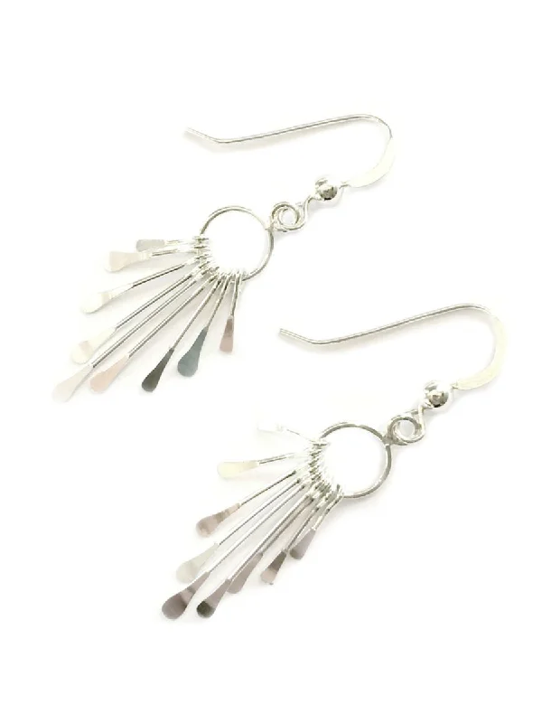 sparkling crystal earrings for a sophisticated touch-Paddle Fringe Dangles