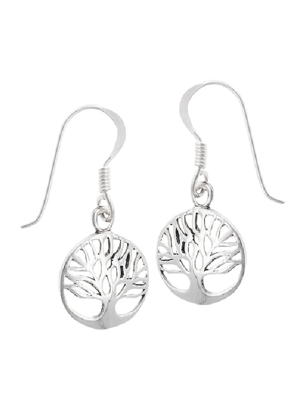 stunning opal earrings for a mystical look-Small Tree Of Life Dangles