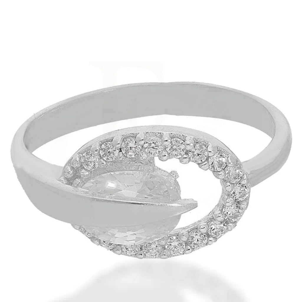 elegant wedding rings with matching bands -Sterling Silver 925 Oval Shaped Solitaire Ring - FKJRNSL2168