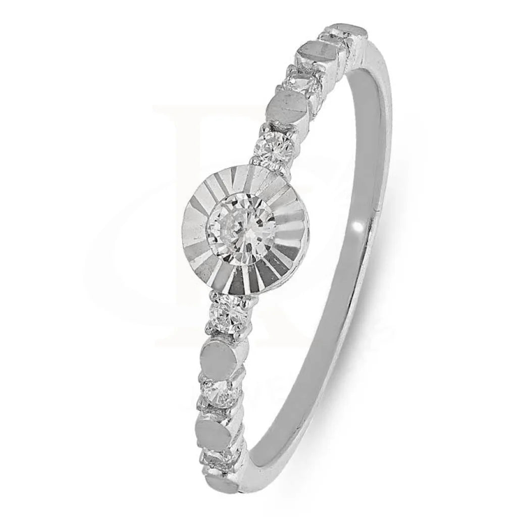 affordable promise rings with intricate details -Sterling Silver 925 Round Shaped Ring - FKJRNSL2496