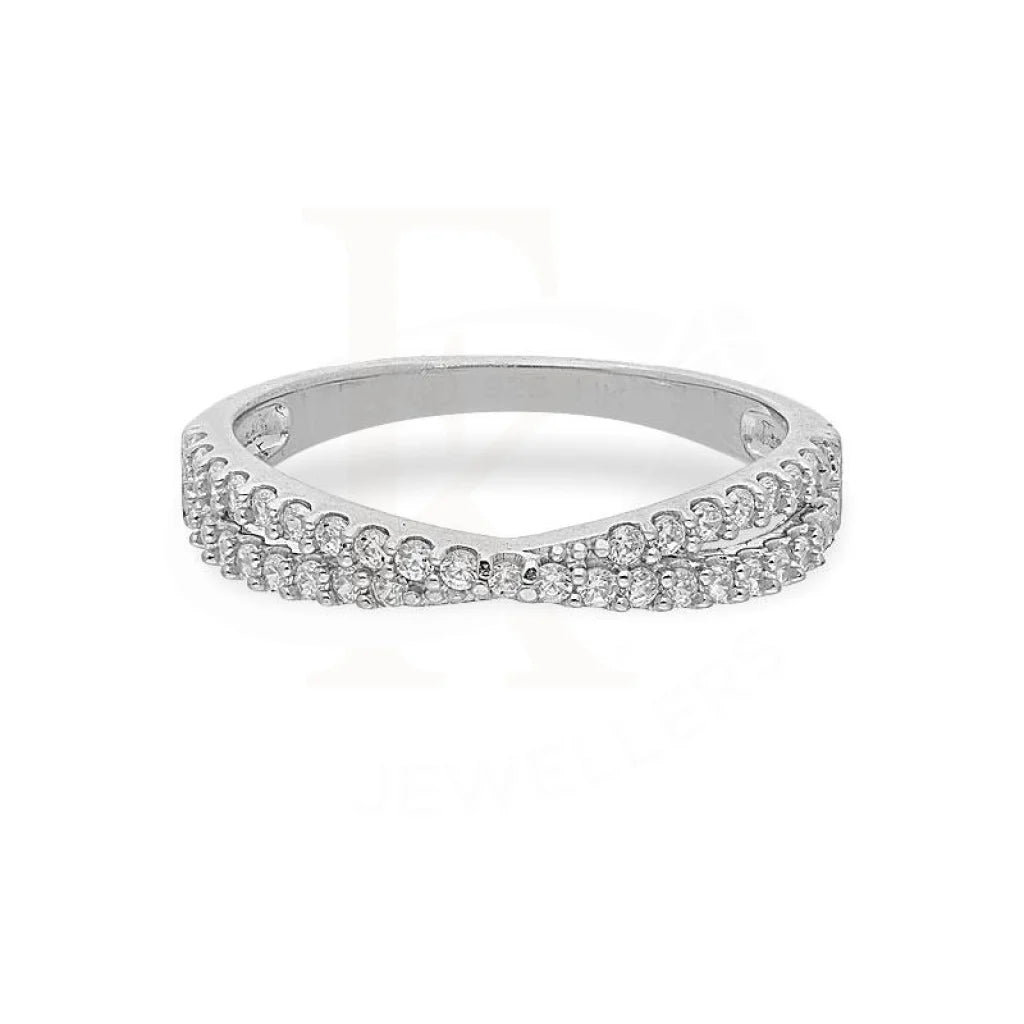 stackable wedding rings with diamond embellishments -Sterling Silver 925 Spiral Ring - FKJRNSL2104