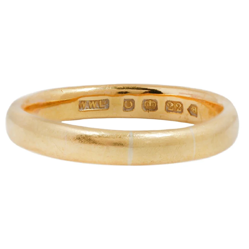 custom-designed wedding rings with modern touches -Thin Plain Gold Band