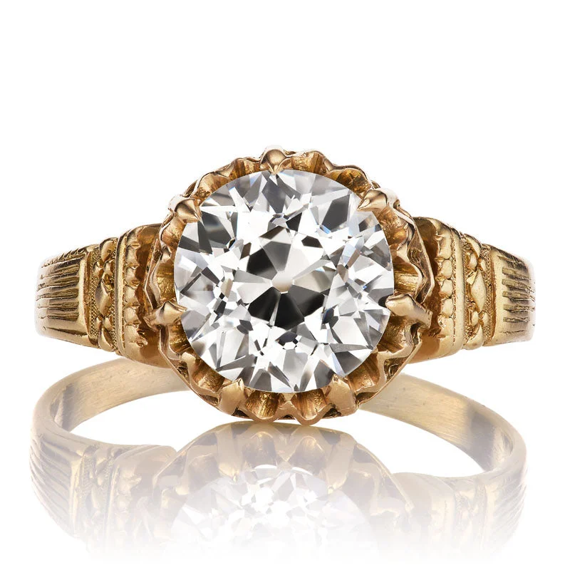 custom engagement rings with antique-style details -Magda