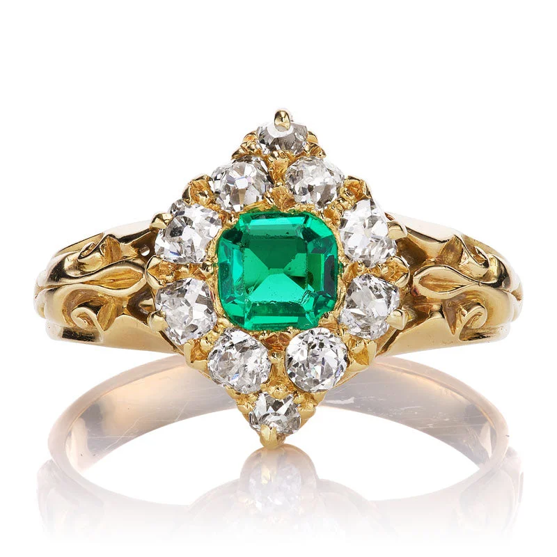 custom wedding rings with emeralds for modern couples -Devorah