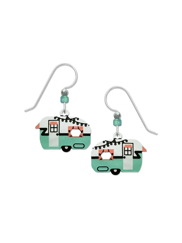 stylish chain drop earrings for evening outfits-Vintage Camper Earrings by Sienna Sky