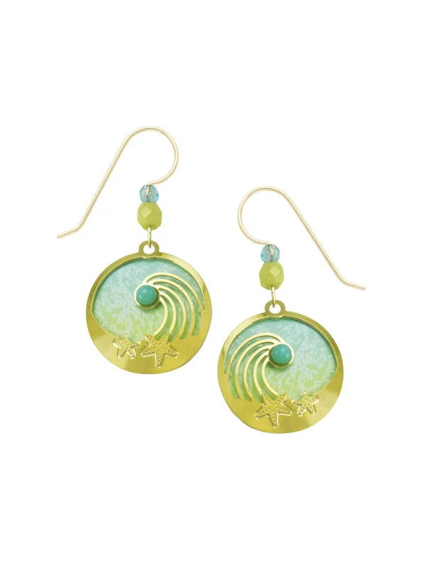 elegant twist earrings for fashion-forward looks-Wave & Starfish Dangles by Adajio