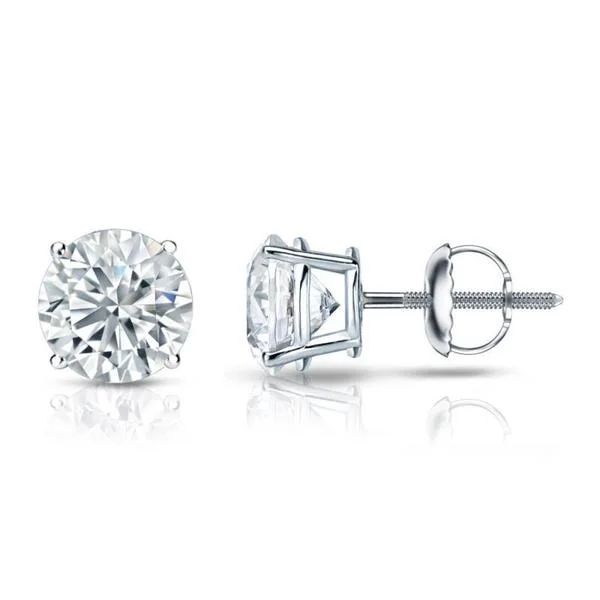 dazzling diamond stud earrings for special occasions-Auriya 14k Gold GIA Certified 1.70 ct. TDW Round Diamond Stud Earrings