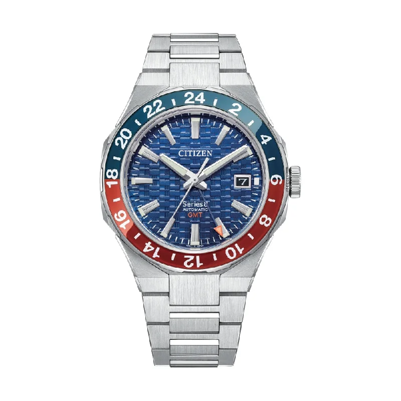 mens watches with military design -Series8 880 Automatic GMT Blue