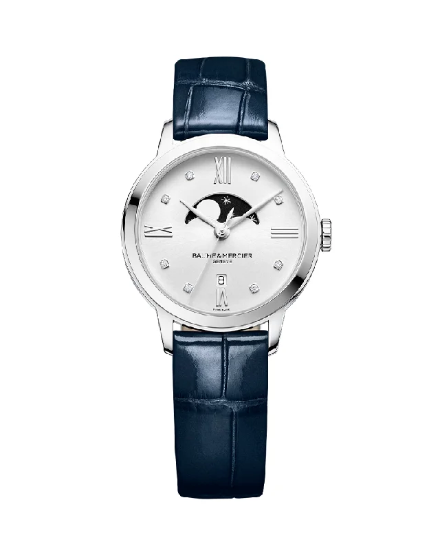 high-end women’s watches with leather bands -CLASSIMA 10329, QUARTZ WATCH, MOON PHASE, DIAMOND-SET - 31 MM