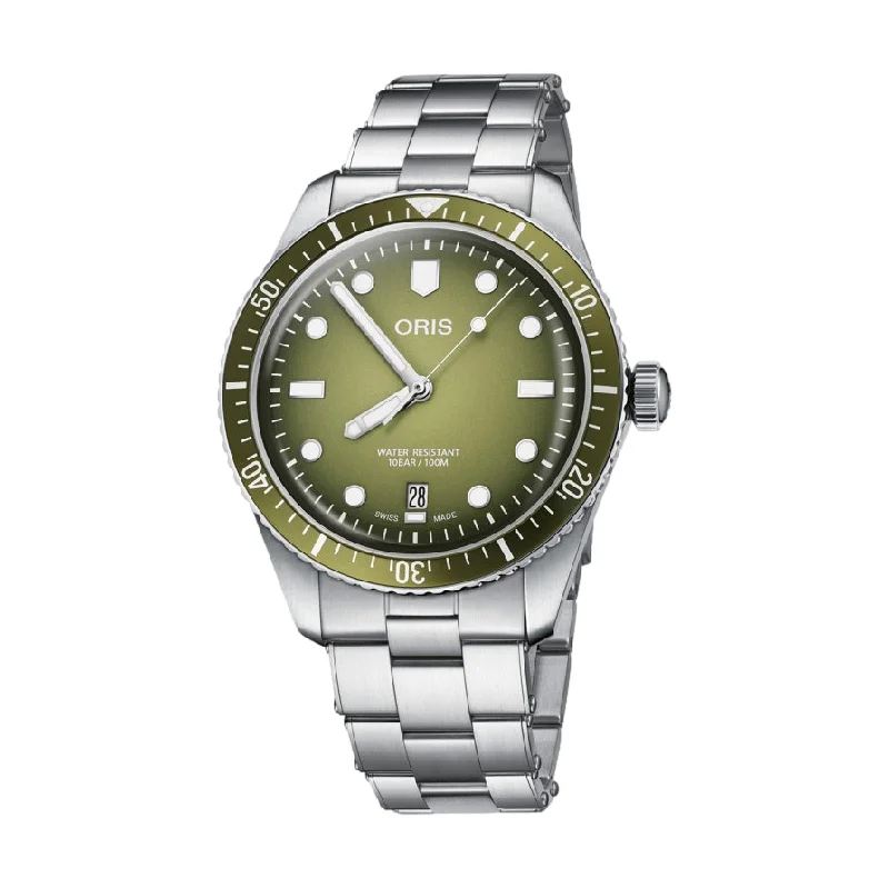 classic digital watches for men -Divers Sixty-Five 40mm Forest Green