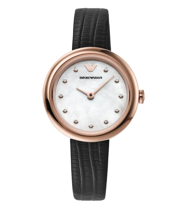 digital wristwatches for women with touch screen -Emporio Armani Rosa Analog Watch for Women AR11459