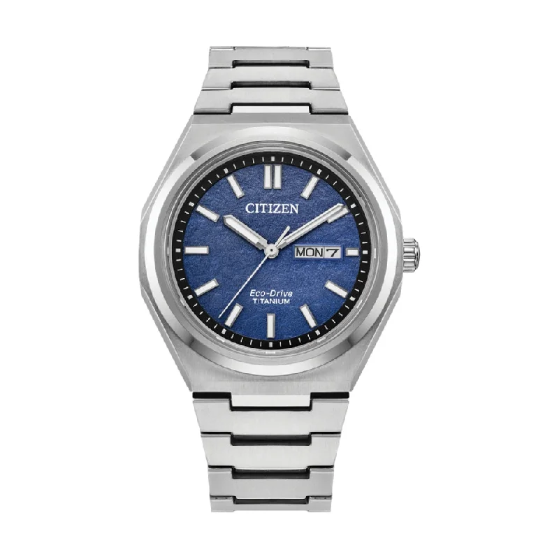 women’s wristwatches with modern metal bands -Forza Three-hand Eco Drive Super Titanium Blue