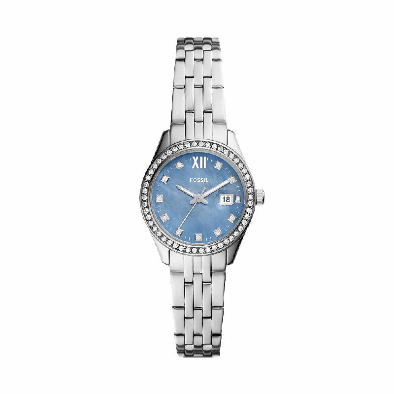 womens watches with oversized faces -Fossil ES5074 Scarlette Micro Watch For Women