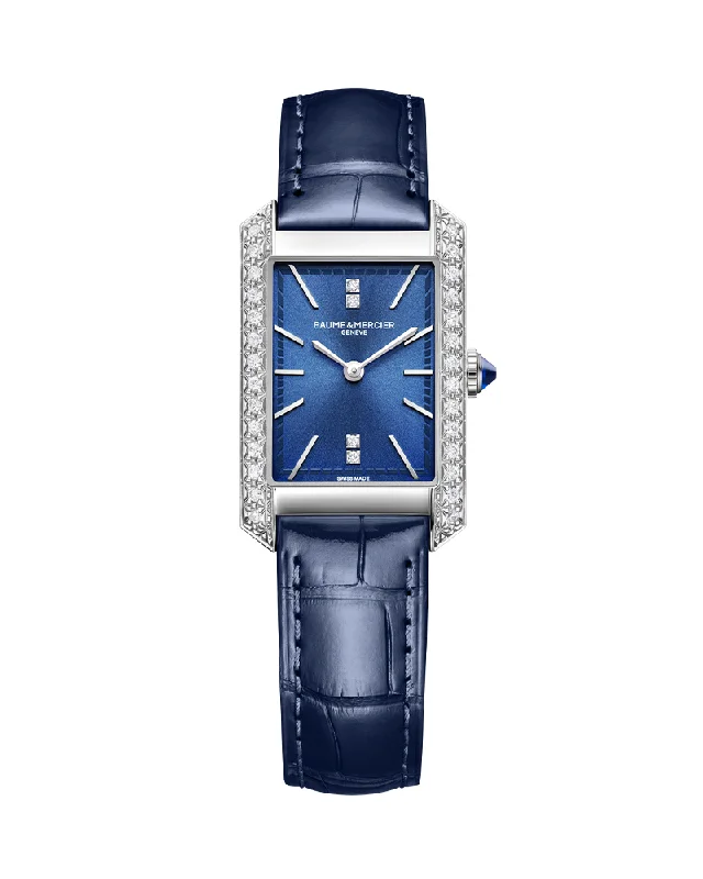 watches for women with elegant metal bracelet -HAMPTON 10709, QUARTZ WATCH, DIAMOND-SET - 35 X 22 MM