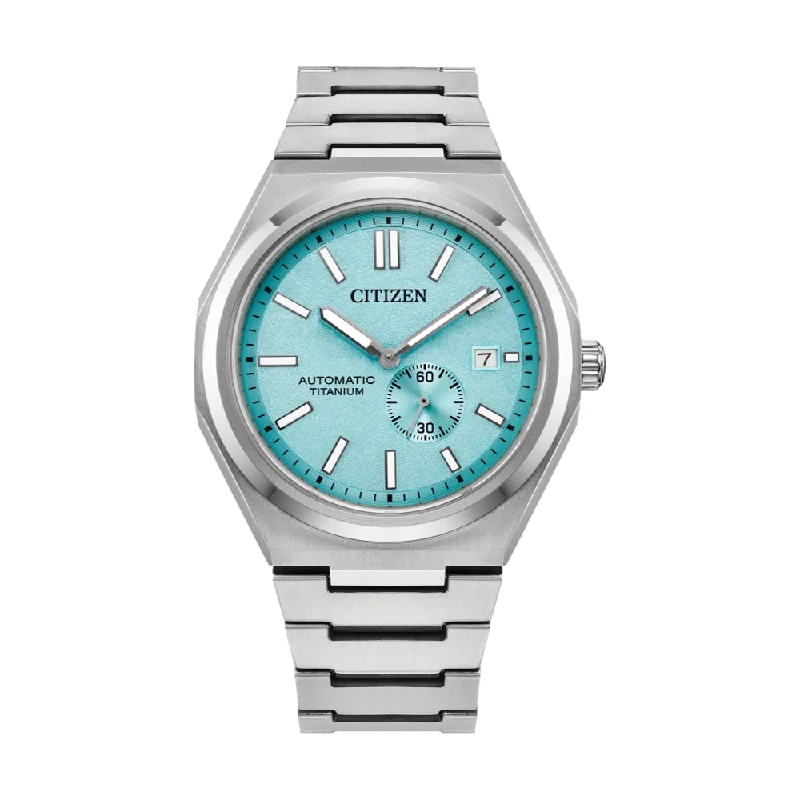 mens watches with sporty digital functions -Forza Mechanical Super Titanium Light Blue