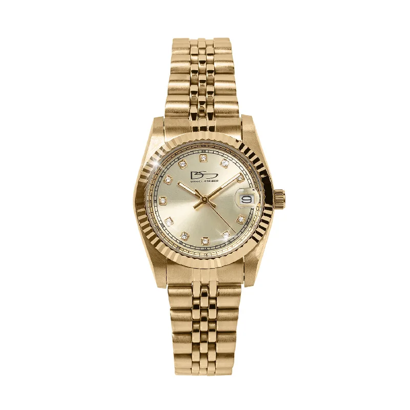 mens watches with luminous hands for night visibility -Kudos Gold Ladies Watch