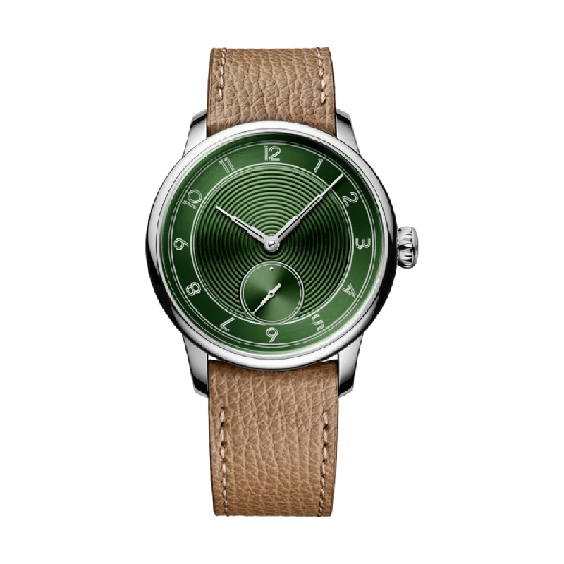 smartwatch for men with heart rate and GPS -La Petite Seconde Metropolis Louis Erard x The Horophile Green Dial