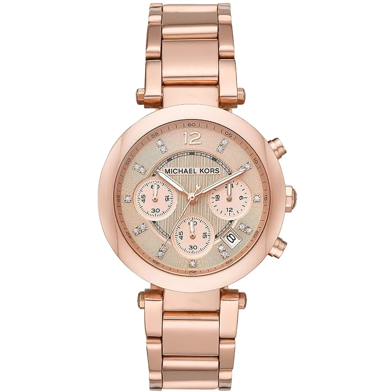 high-end women’s watches with leather bands -Michael Kors Sport Analog Rose Gold Dial women's Watch-MK5277