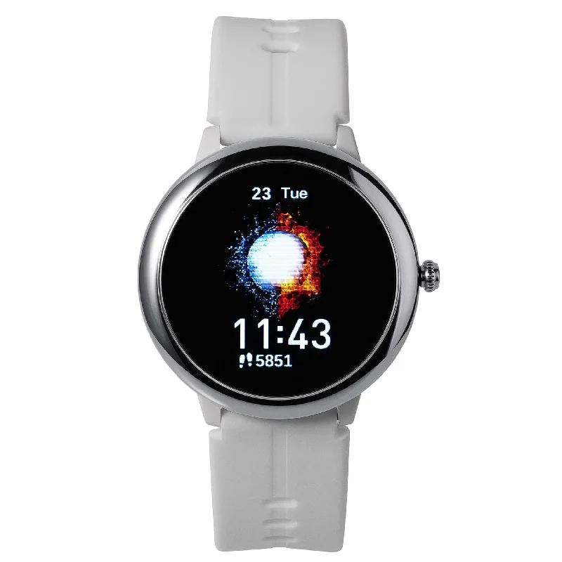 watches for men with large bold numbers -Midnight Smart Watch White