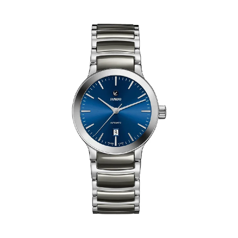 elegant silver watches for women with thin band -Rado Centrix Automatic R30011202 Women Watch