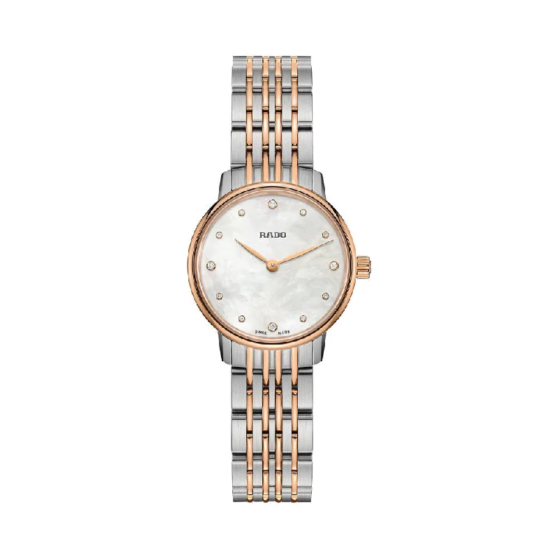 mens wristwatches with large bold dials -Rado Coupole Classic Diamonds R22897923 Women Watch