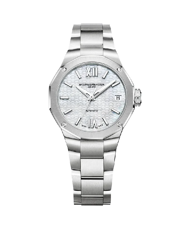 watches for women with fine jewelry design -RIVIERA 10676, AUTOMATIC, DATE, DIAMOND-SET - 33MM