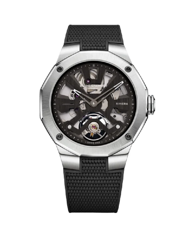 mens watches with rotating bezels -RIVIERA 10721, AUTOMATIC WATCH, SKELETON - 42MM