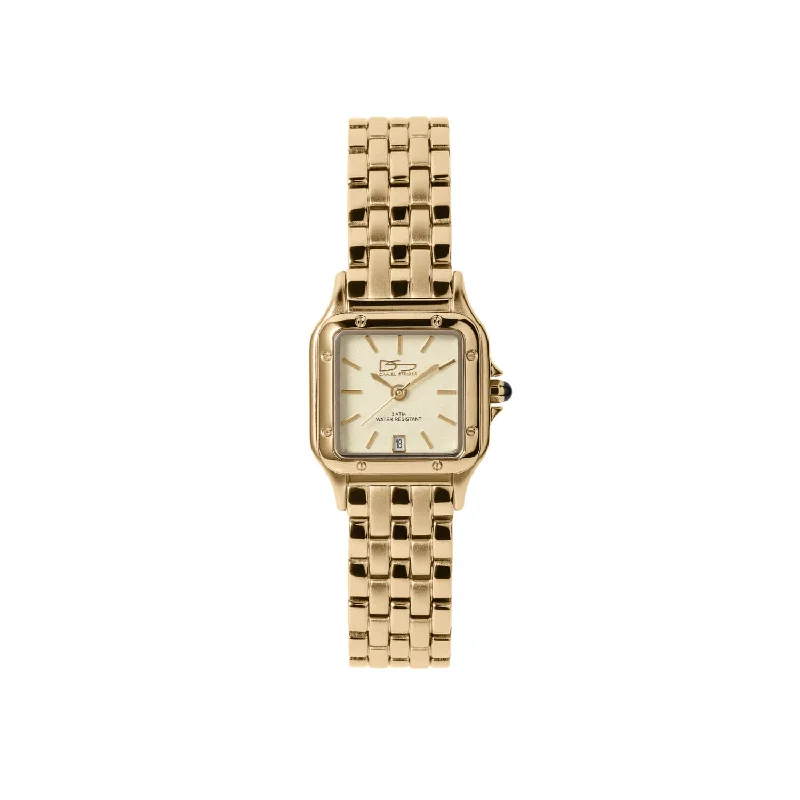 elegant mens watches with polished metal case -Skyline Gold Ladies Watch