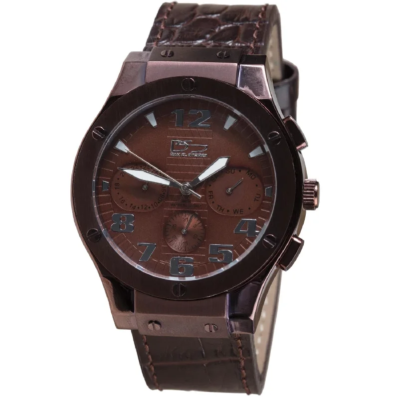 mens automatic watches with skeleton dial -The Kingston Mocha Brown  Watch