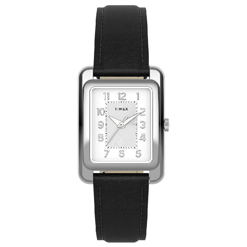 stylish womens watches with pearl accents -Addison 3-Hand 25mm Leather Band