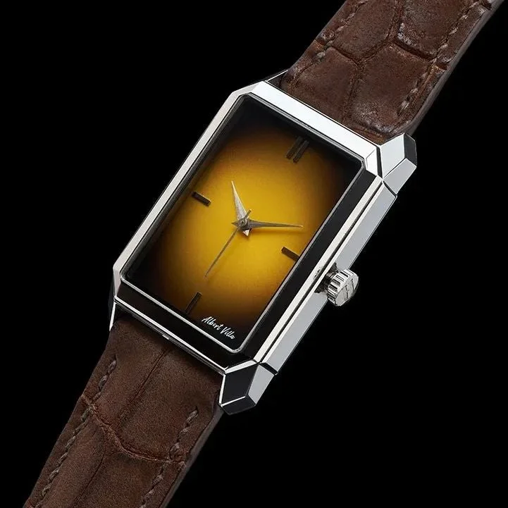 best women’s watches with modern styling -Albert Villa 1920s Sunrise, Sunset (Yellow - Limited Edition)