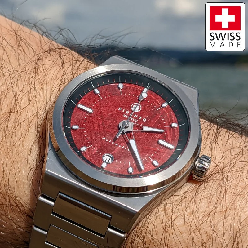 affordable gold watches for men -Direnzo DRZ04 Mondial V2 LE Red Meteorite - Swiss Made