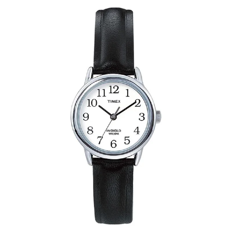 watches for women with elegant metal bracelet -Easy Reader 3-Hand 25mm Leather Band