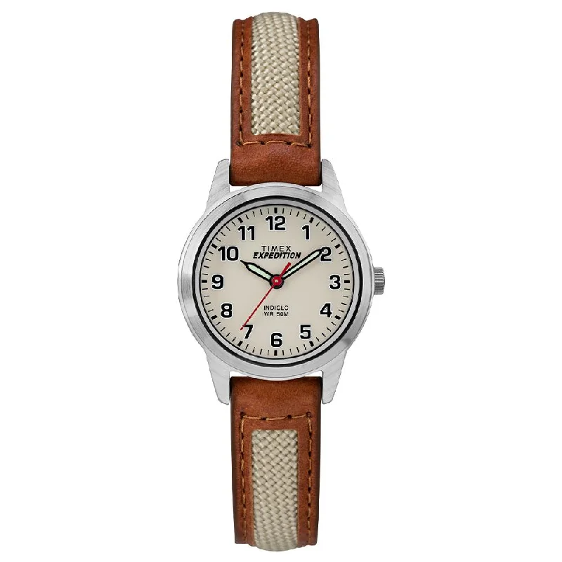 high-end women’s watches with leather bands -Expedition Field Mini 3-Hand 26mm Leather Band