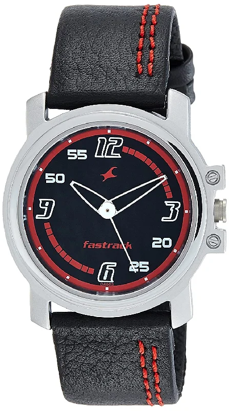 best watches for outdoor enthusiasts -Fastrack Black Dial Analog & Black Leather