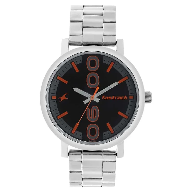 top rated analog watches for men -Bold Black