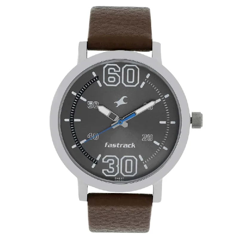 watches for men with smartwatch features -Fundamentals Brown Leather