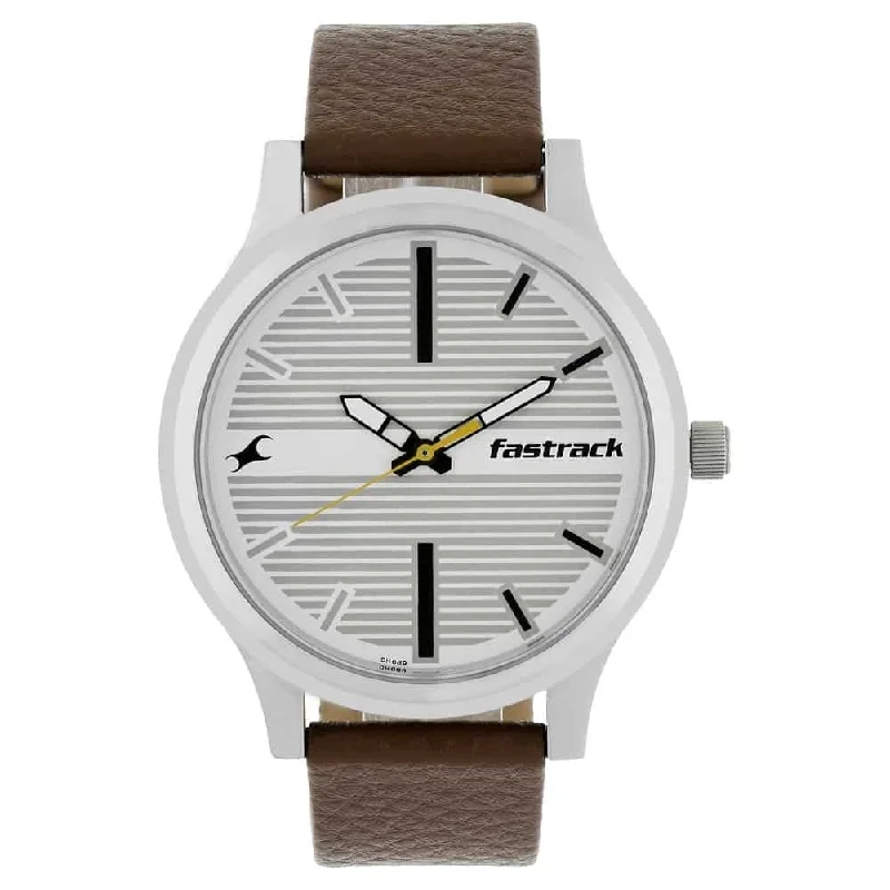 mens watches with chronograph and date function -Fundamentals White & Brown