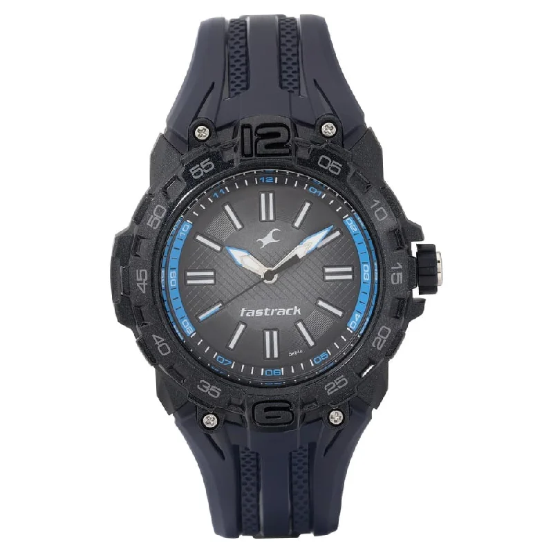 stylish watches for women with large dials -Trendies Black & Blue